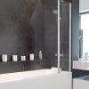 AVIS 2 részes kádparaván clear üveg 120x145