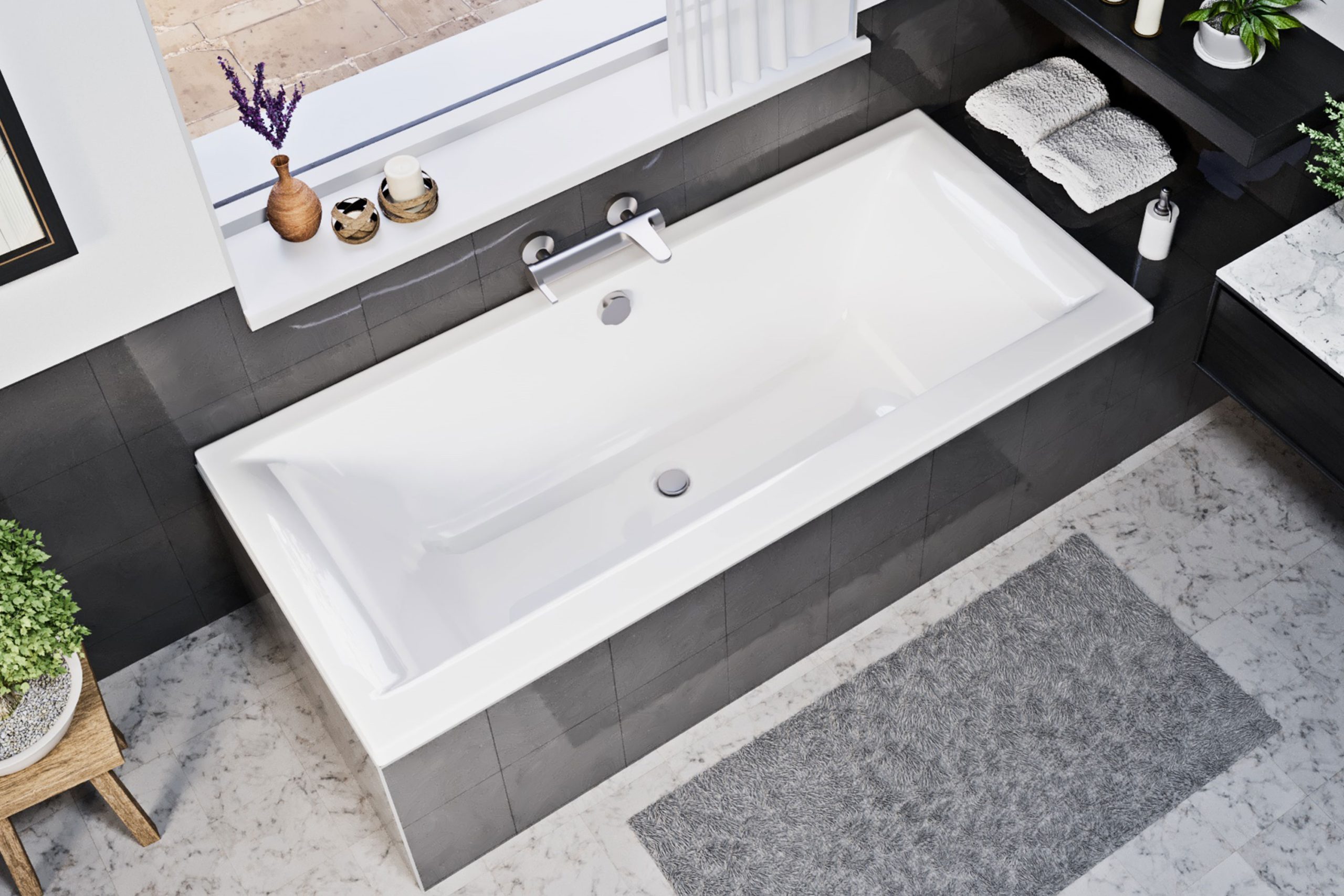 Petra lux egyenes akril kád 170x80 méret