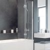 PRESTIGIO 2 részes kádparaván clear üveg 80x150