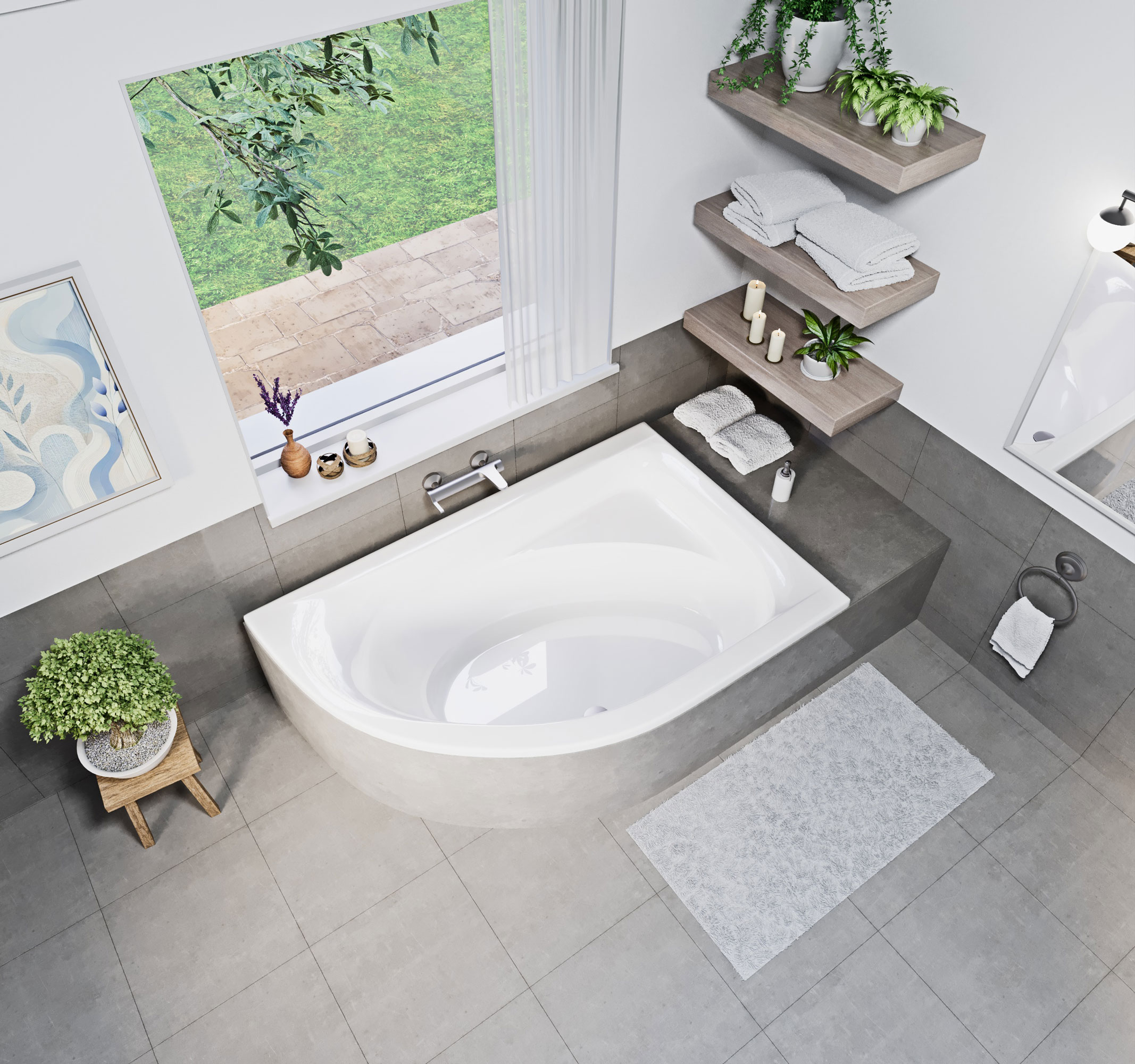 Aquarella 150x100 aszimmetrikus kád