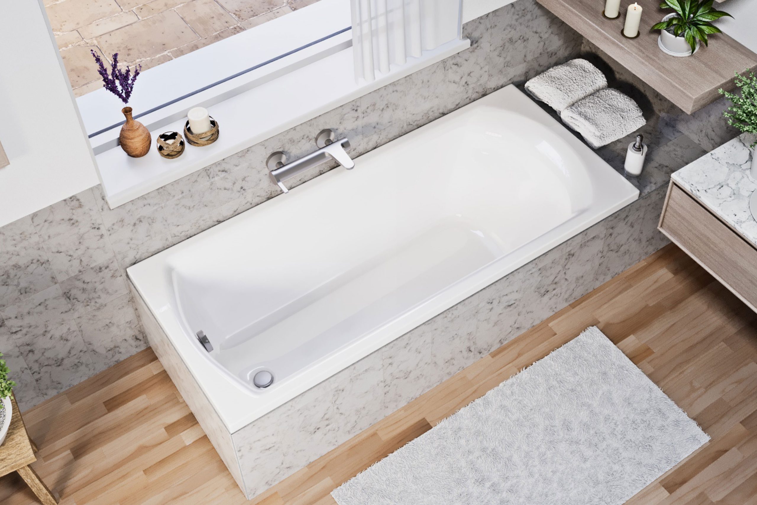 Kea széles egyenes kád