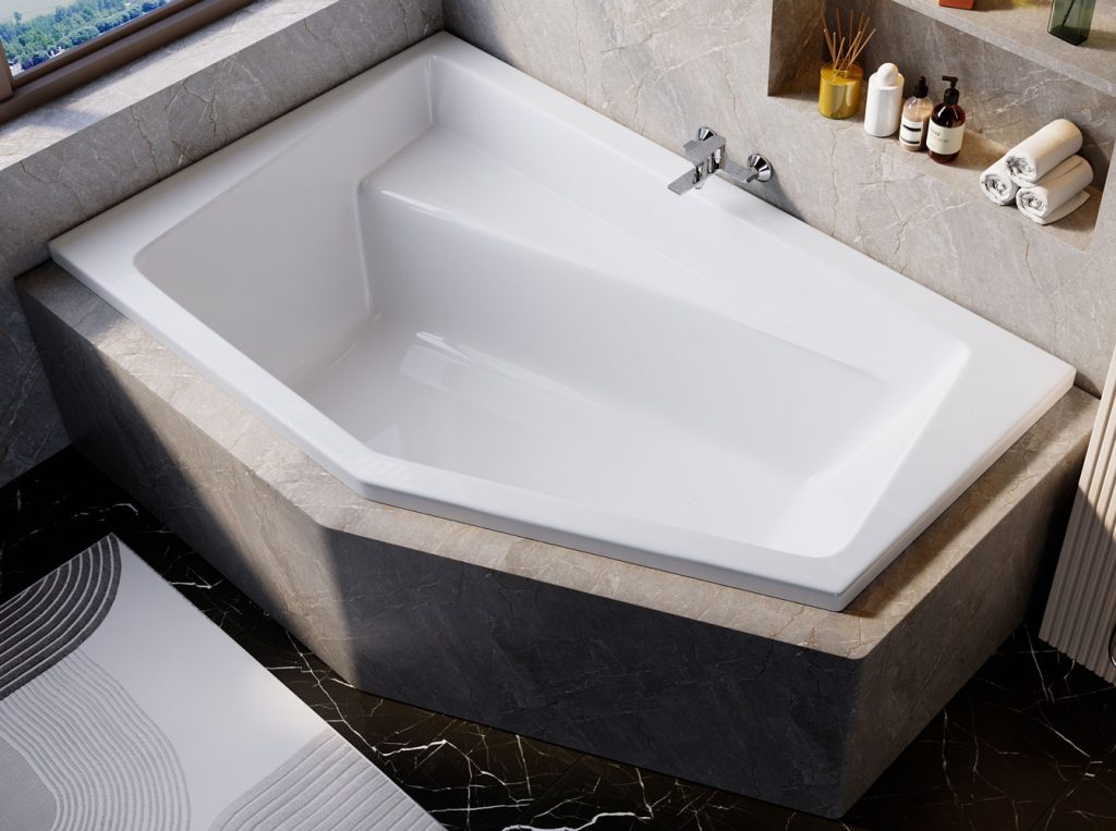 Vesper aszimmetrikus fürdőkád 160x100