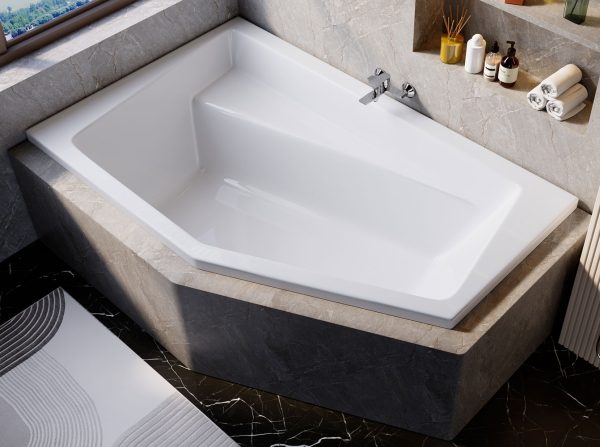 Vesper aszimmetrikus fürdőkád 160x100