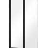 PRIME BLACK-2 2 részes kádparaván, clear üveg 90x140