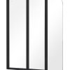 PRIME BLACK-3 3 részes kádparaván, clear üveg 120x140