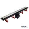 CONFLUO Frameless line Fekete-üveg zuhanyfolyóka