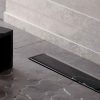 CONFLUO Frameless line Fekete-üveg zuhanyfolyóka