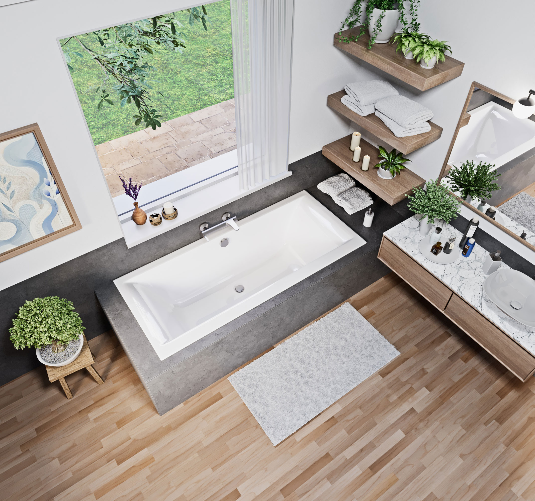 Petra lux slim peremes akril kád