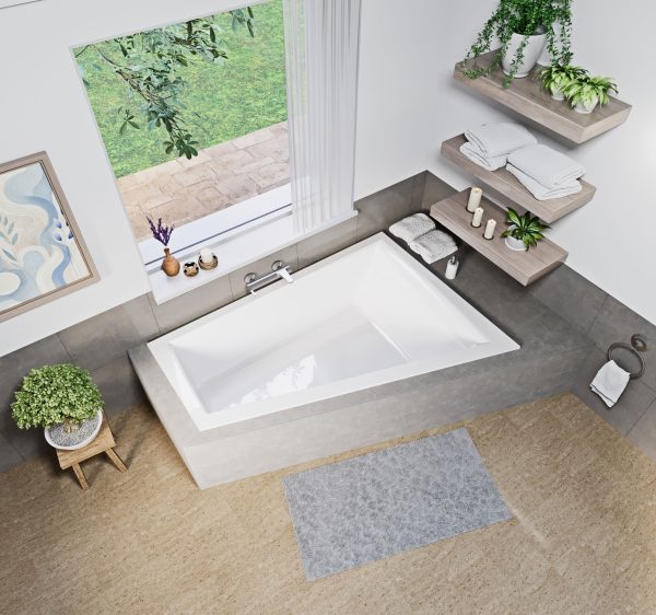 Amor slim 180x130 jobbos aszimmetrikus kád