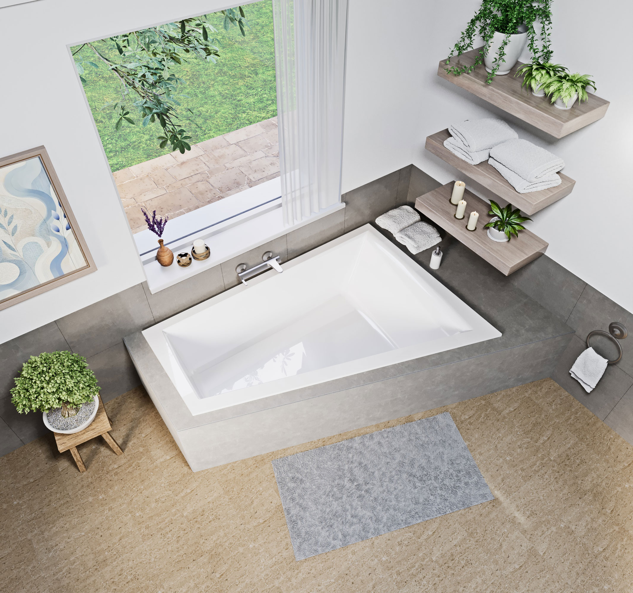 Amor slim 180x130 jobbos aszimmetrikus kád