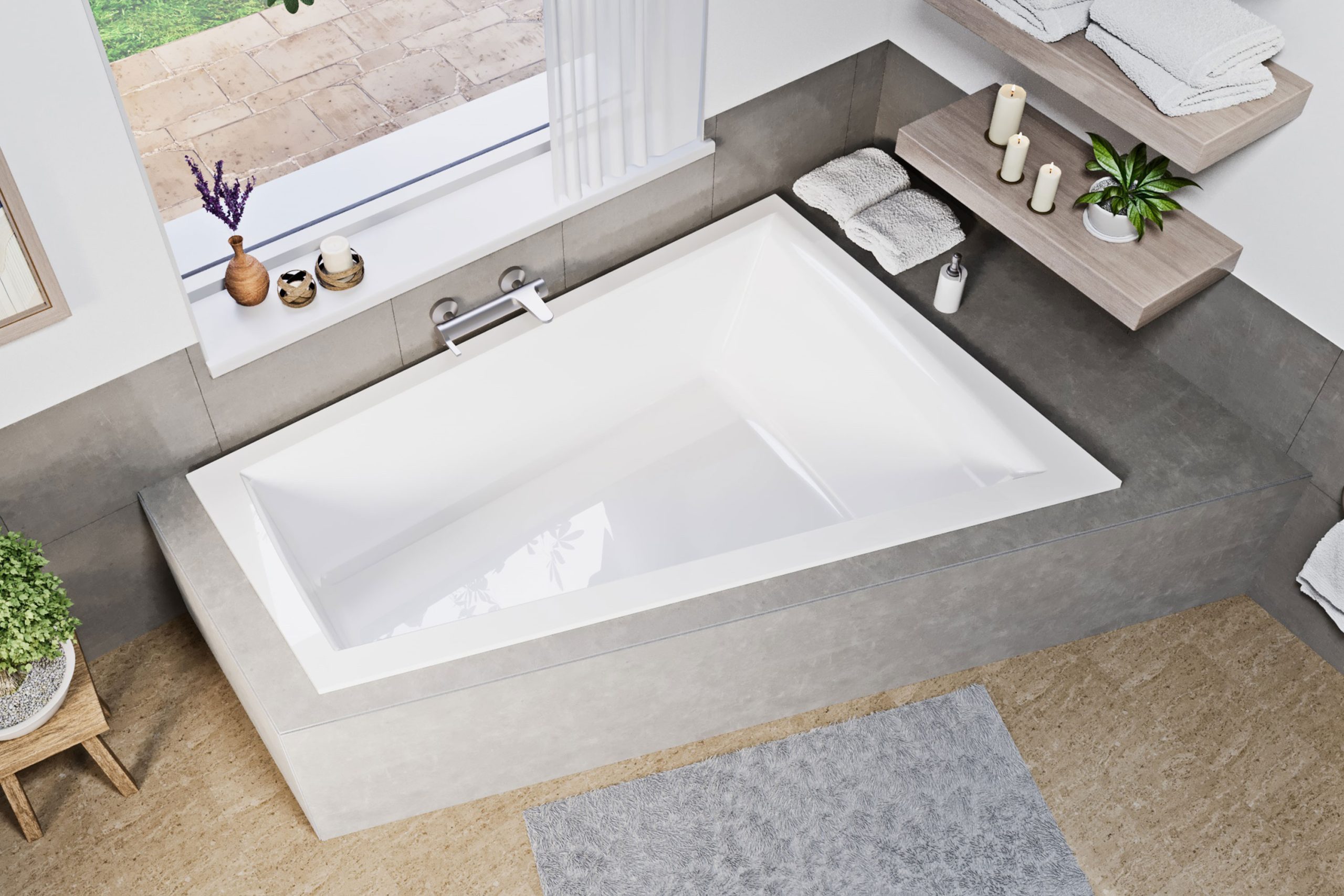 Amor slim jobbos aszimmetrikus kád