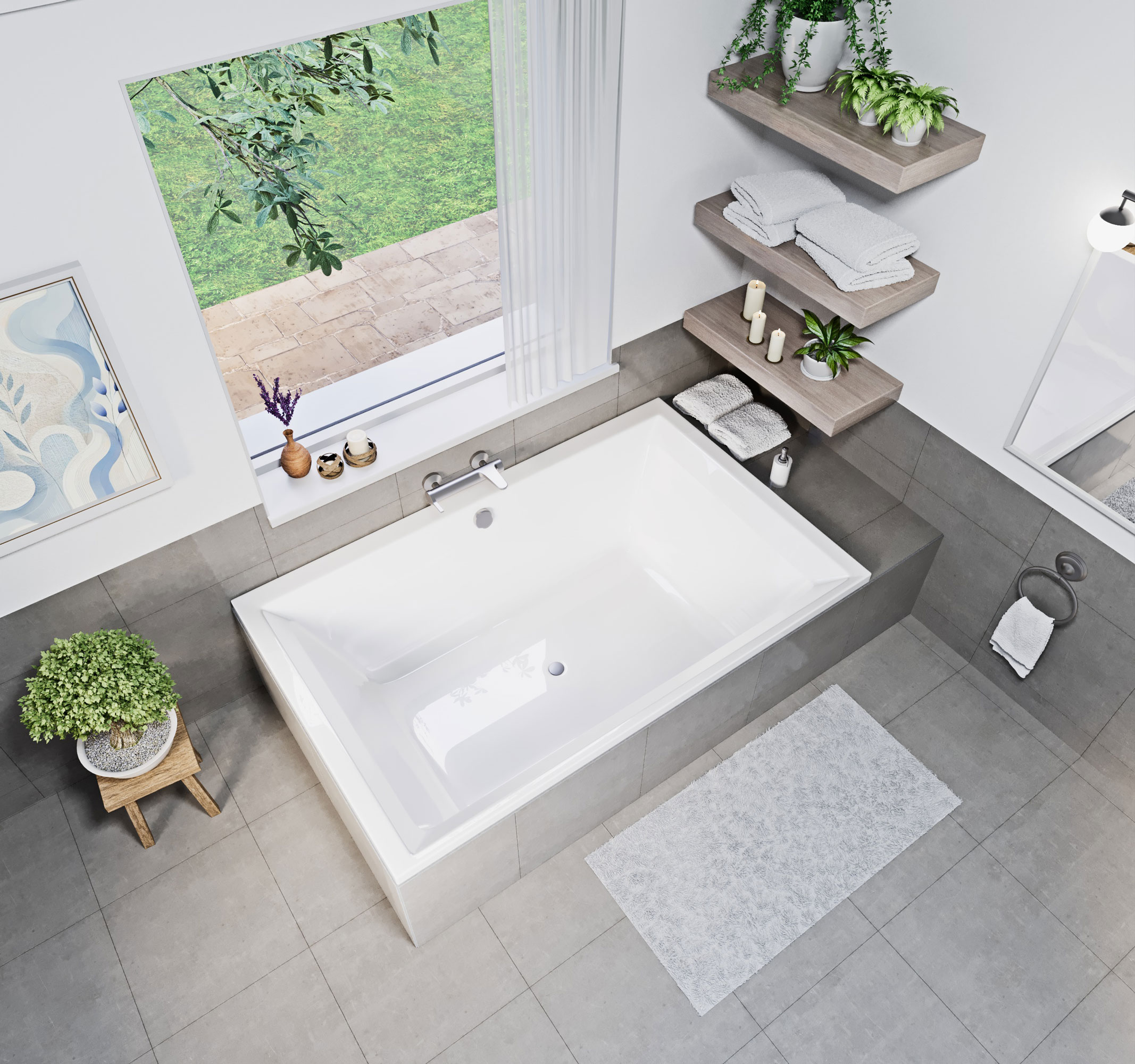 Dia Lux nagy méretű egyenes akril kád