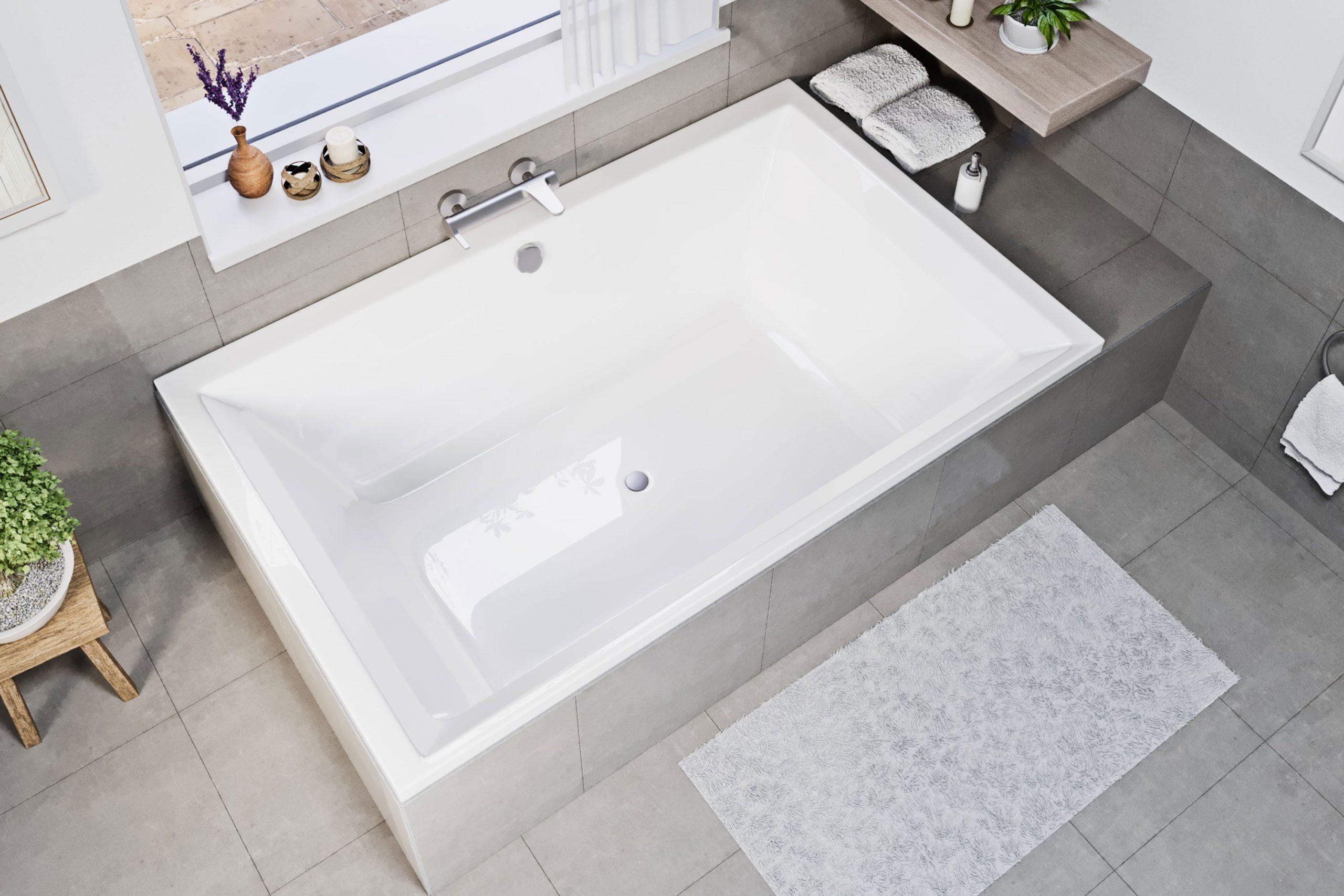 Dia Lux fehér egyenes kád