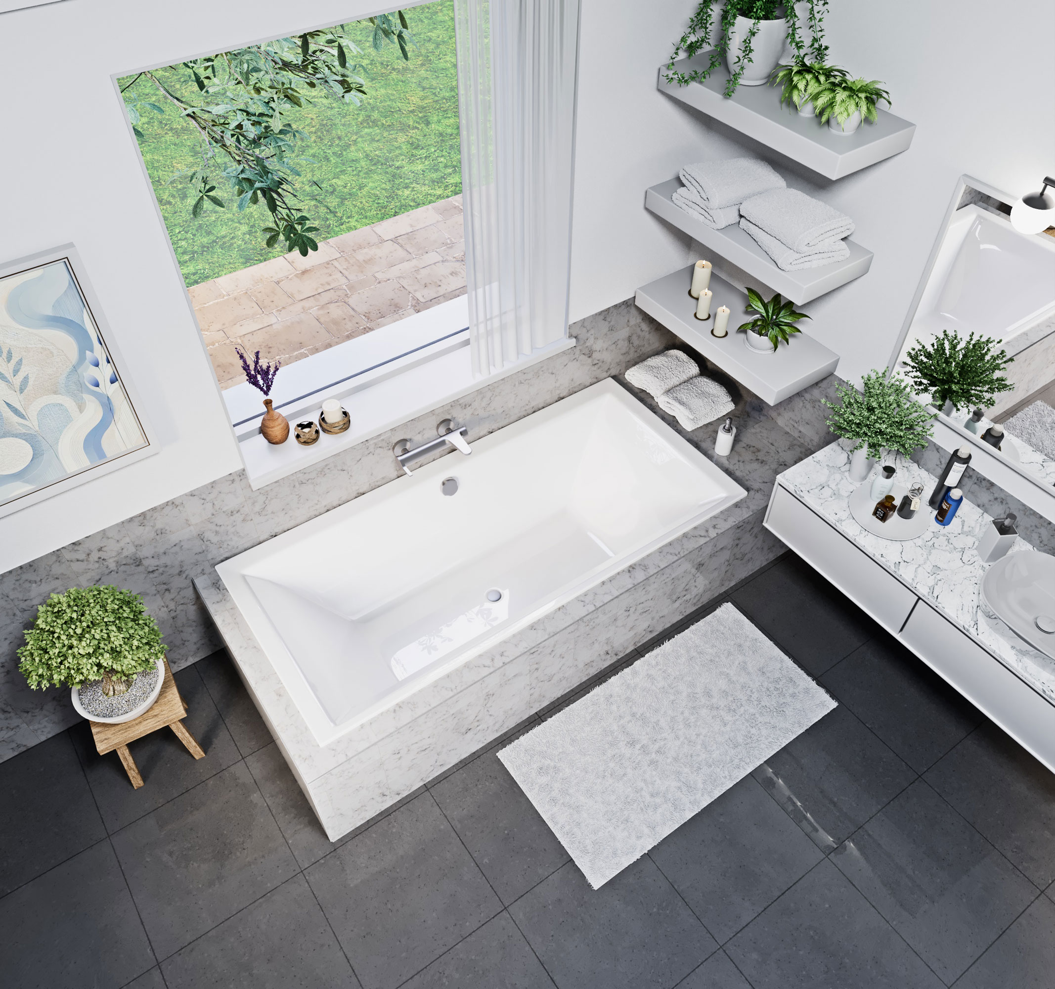 Dia Slim szaniter akril kád 190x90