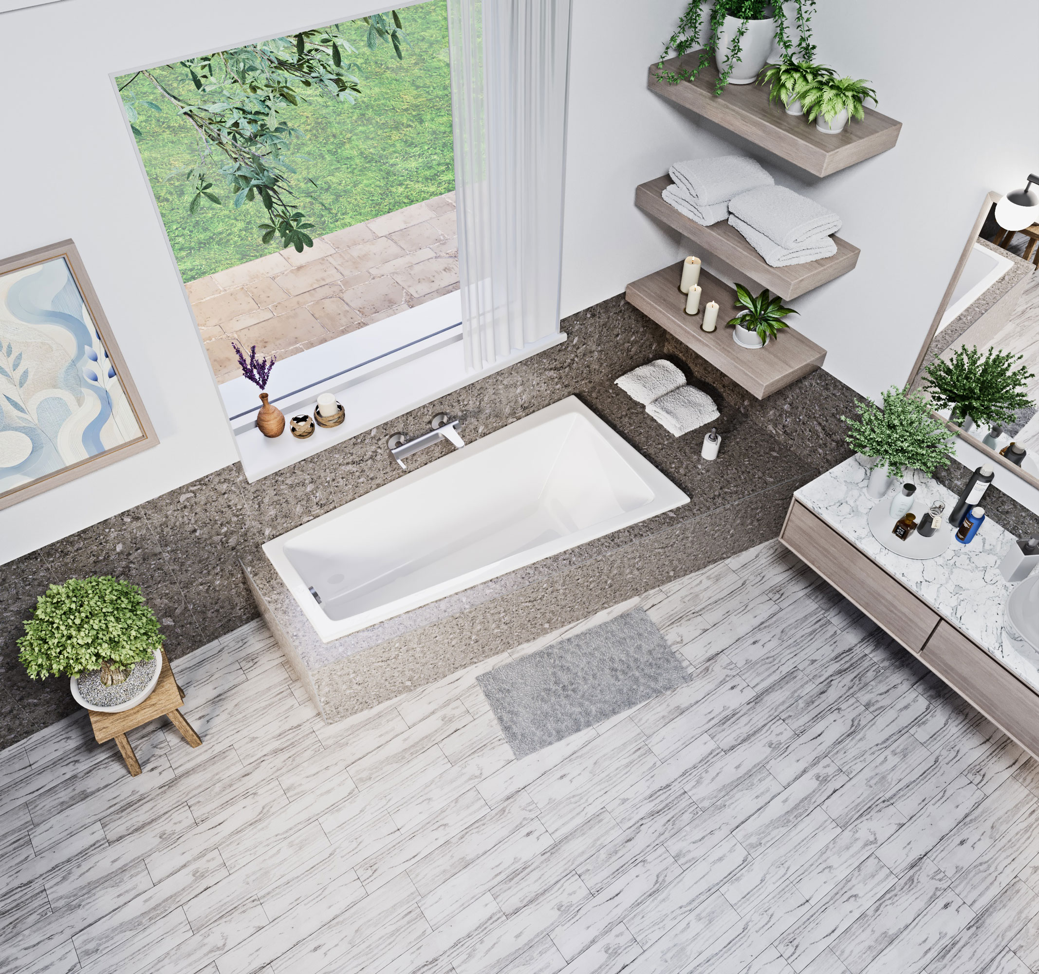 niel-slim-26-aszimmetrikus-kad-sc-1 Niel fehér aszimmetrikus fürdőkád