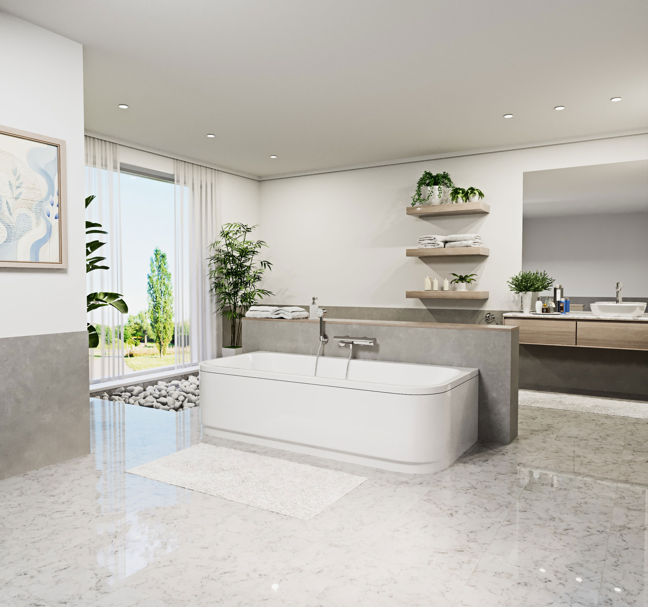 Oran 180x85 fehér akril kád