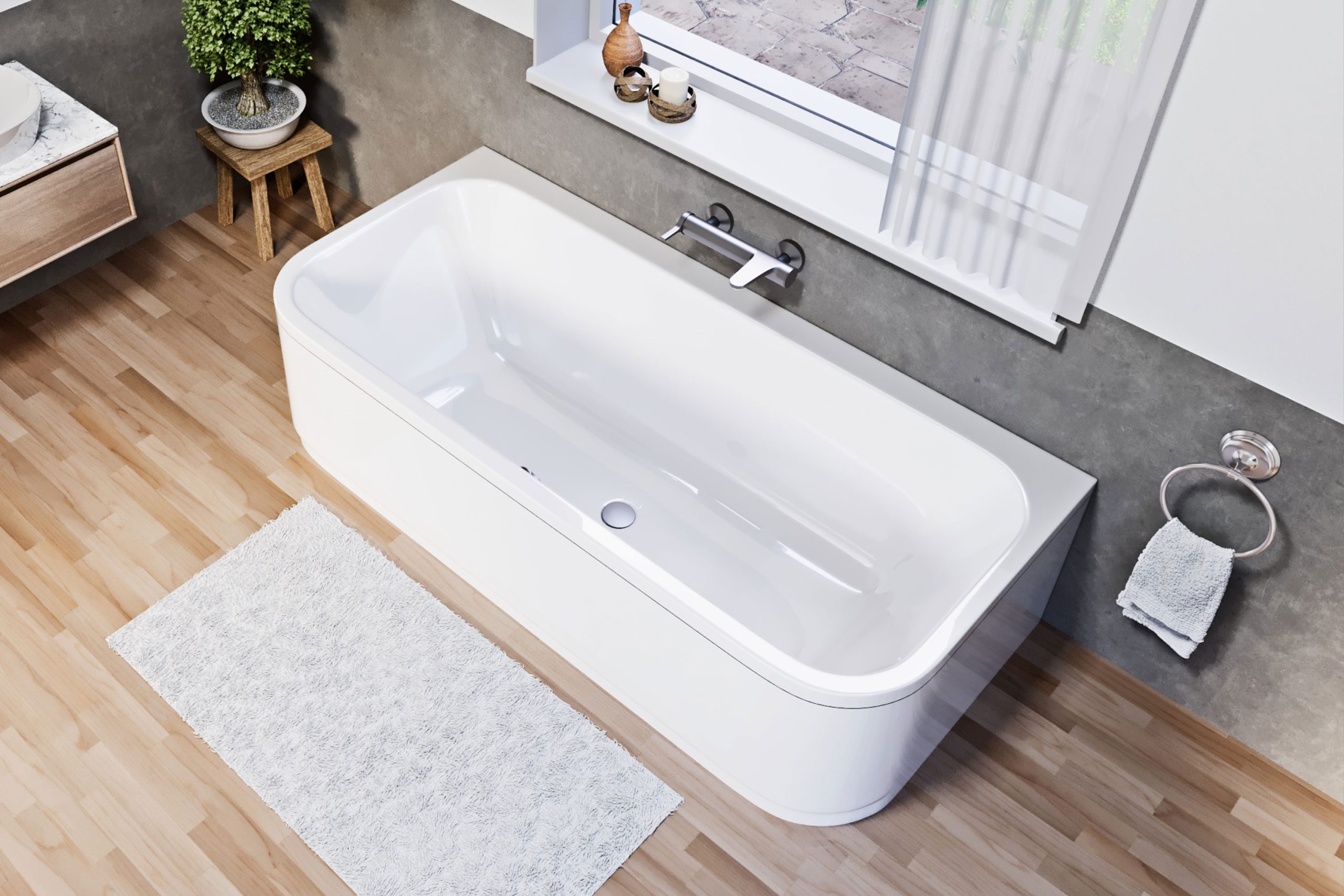 Oran akril kád felülnézet