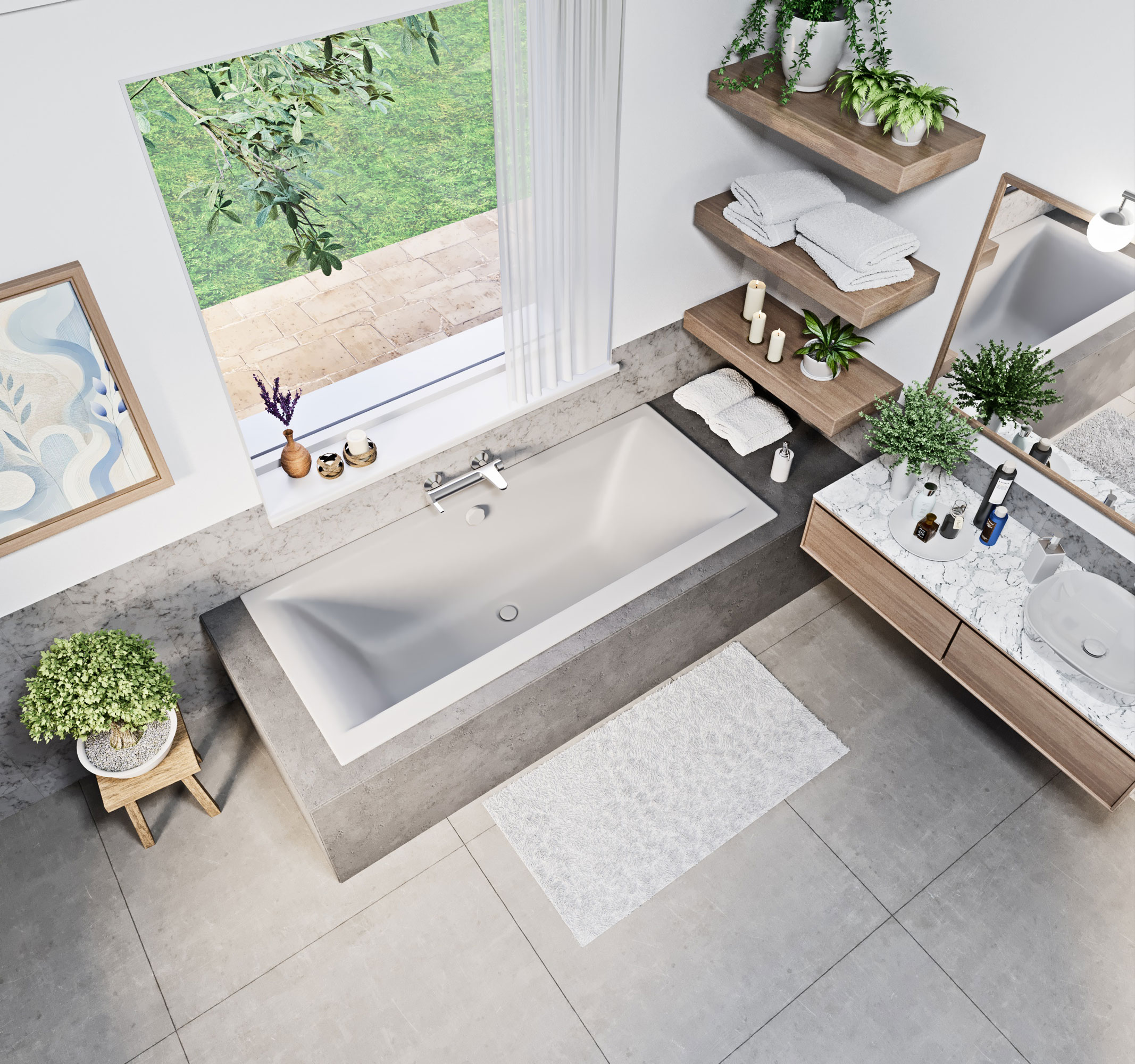 Petra Lux 170x80 matt fehér fürdőkád