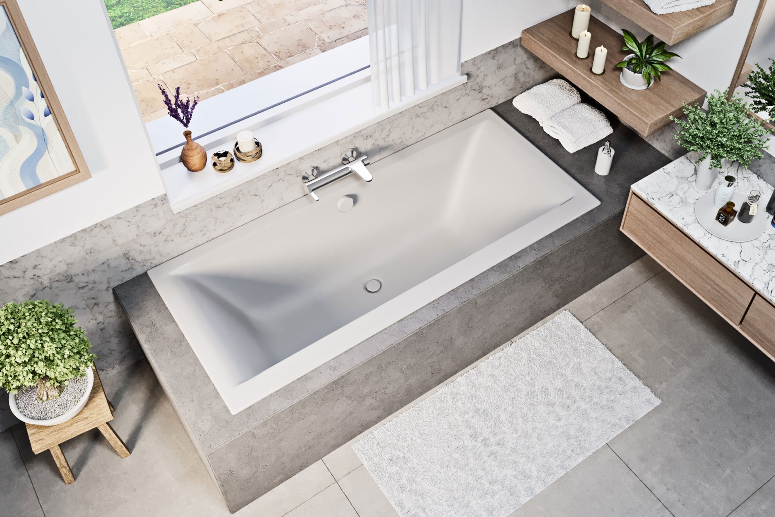 Petra lux slim peremes matt akril kád