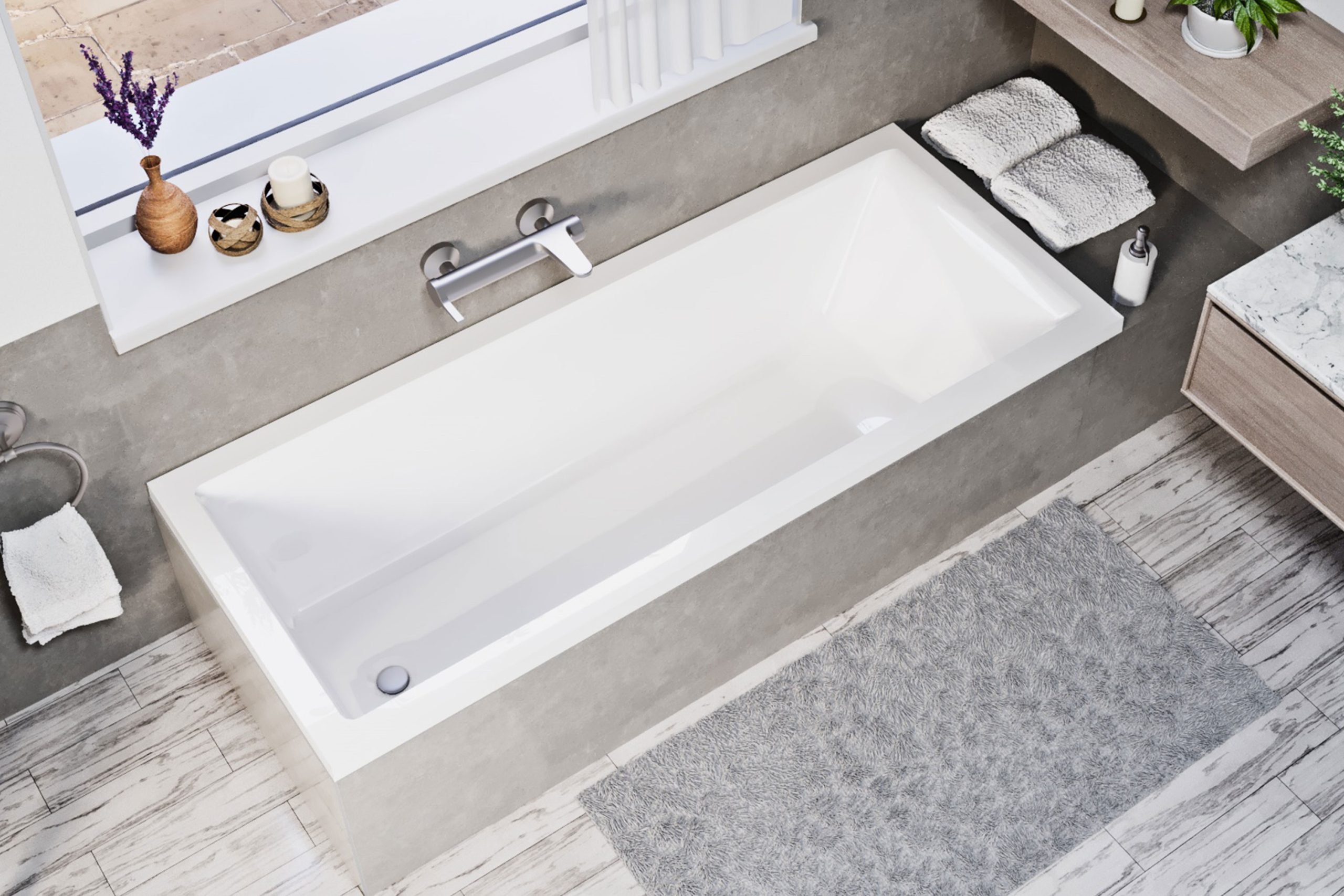 Sofi fehér akril kád 170x70