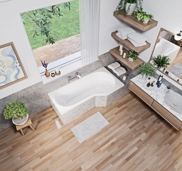 Niwell Luxury aszimmetrikus akril kád Yoso