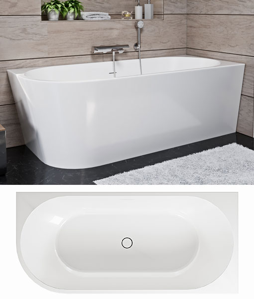 AVIORA-R fényes fehér szabadonálló kád