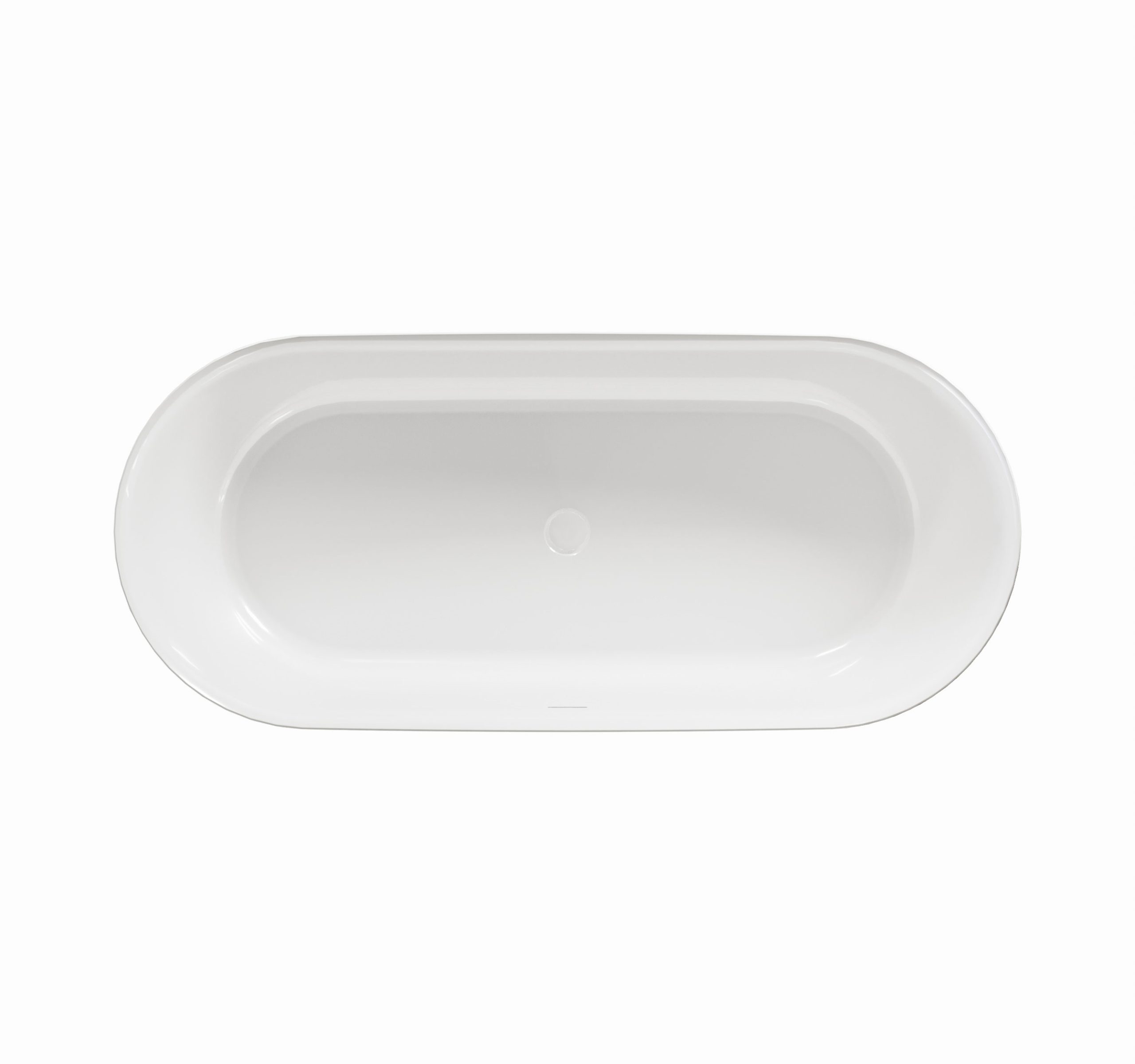 Lexie szabadon álló kád klik-klak leeresztővel felülnézet