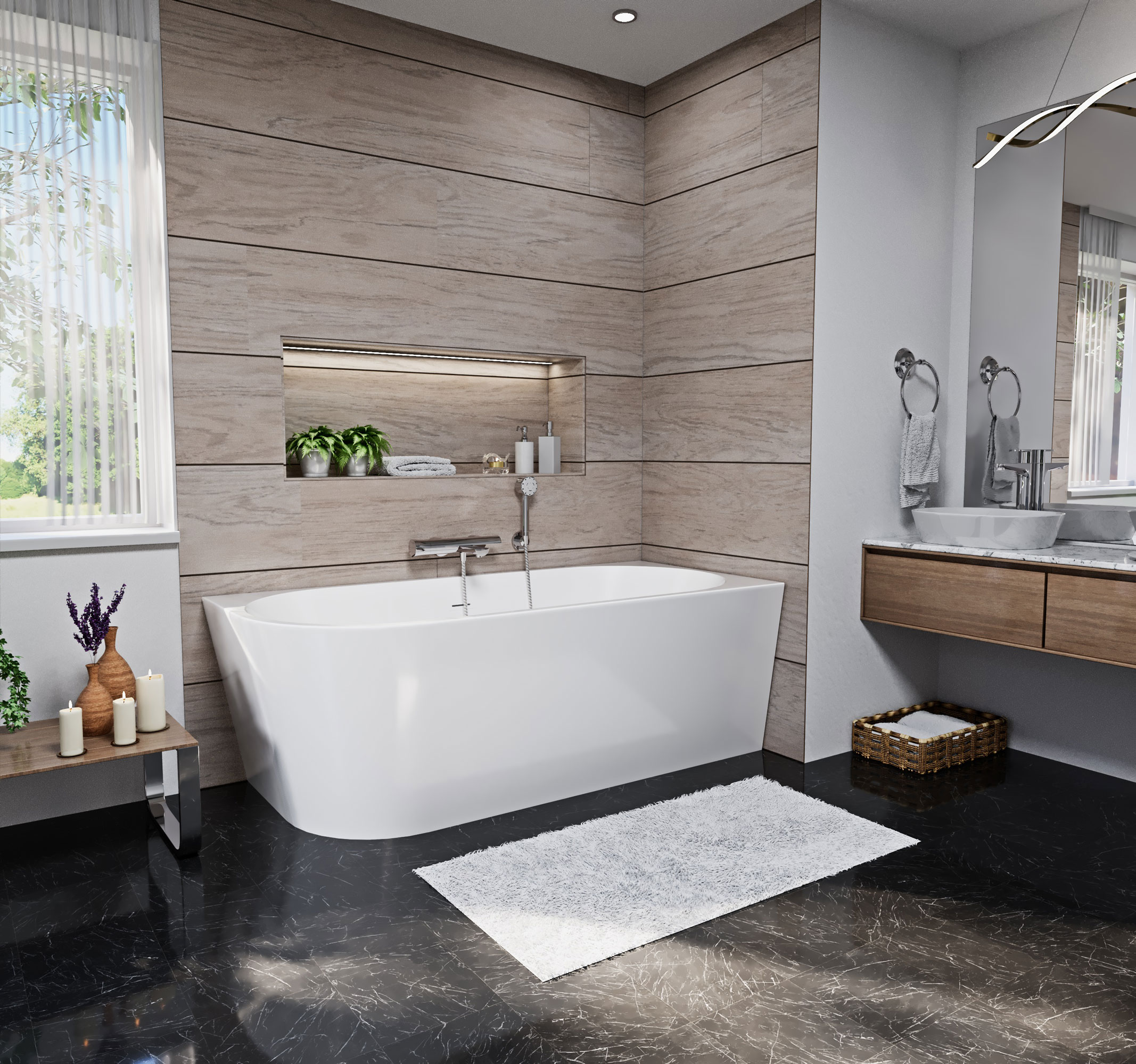 Aviora jobb szabadonálló kád 150x75