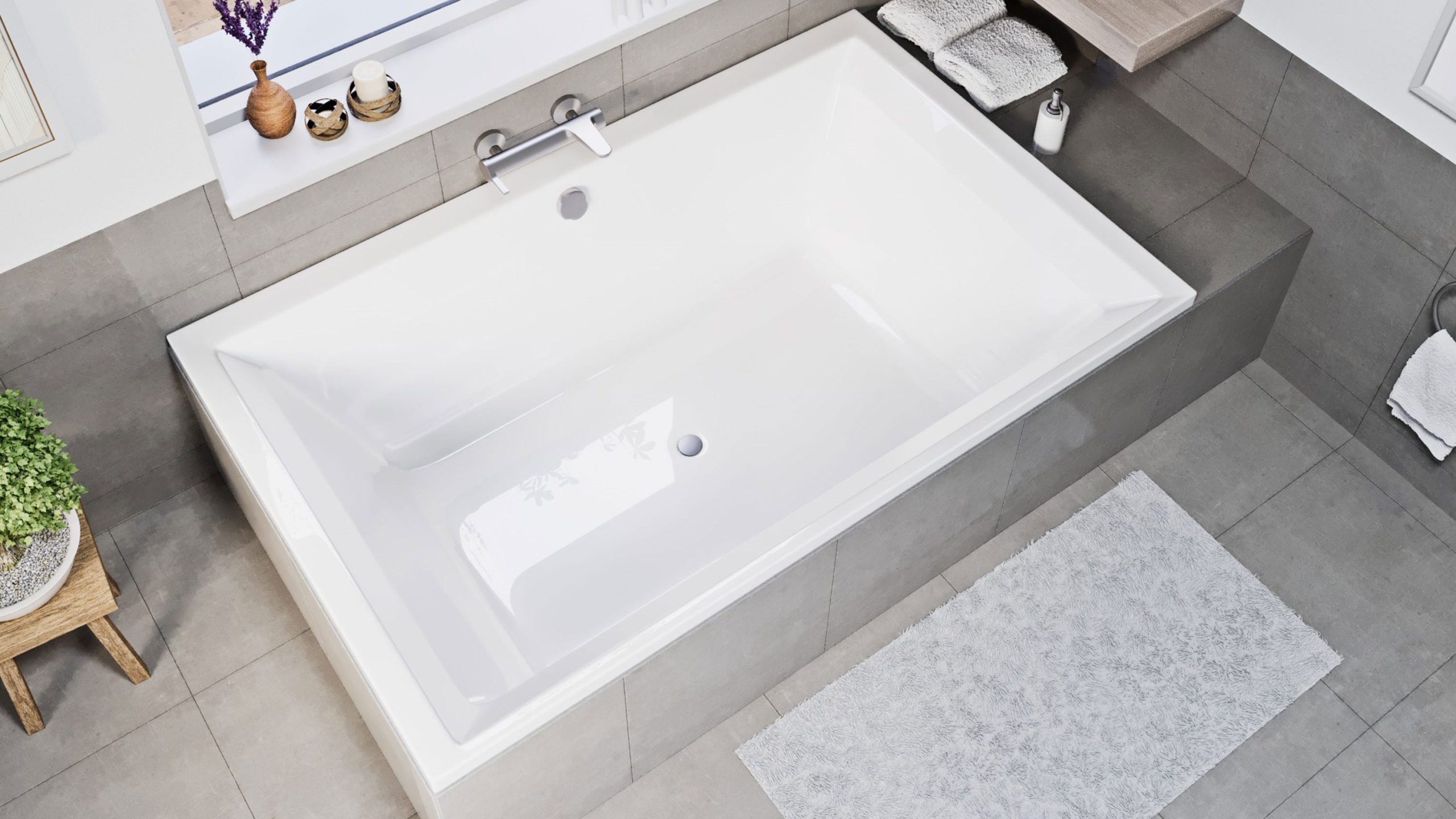 Dia Lux nagy méretű egyenes kád 180x120