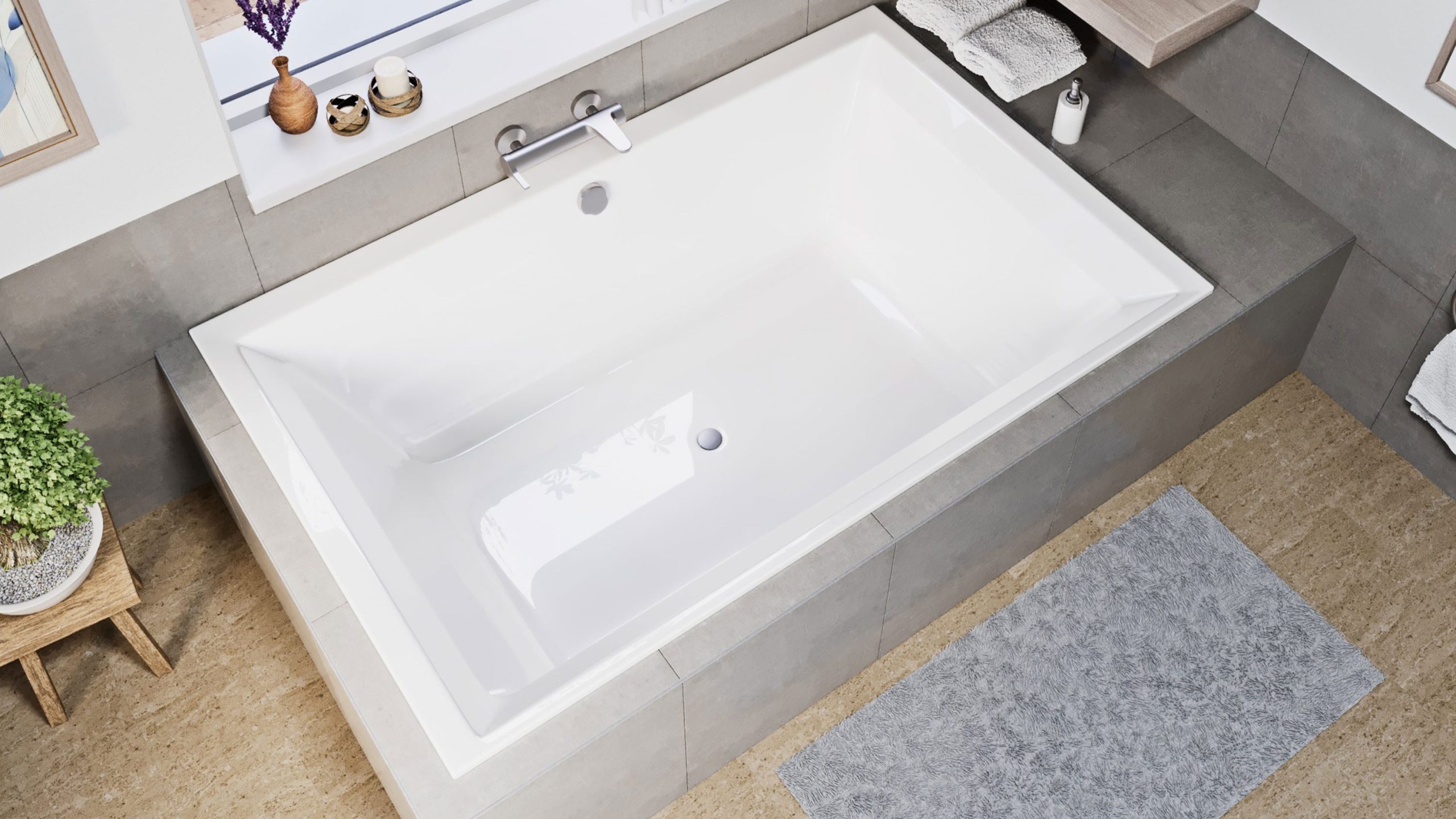 Dia Lux slim peremes nagy méretű akril kád