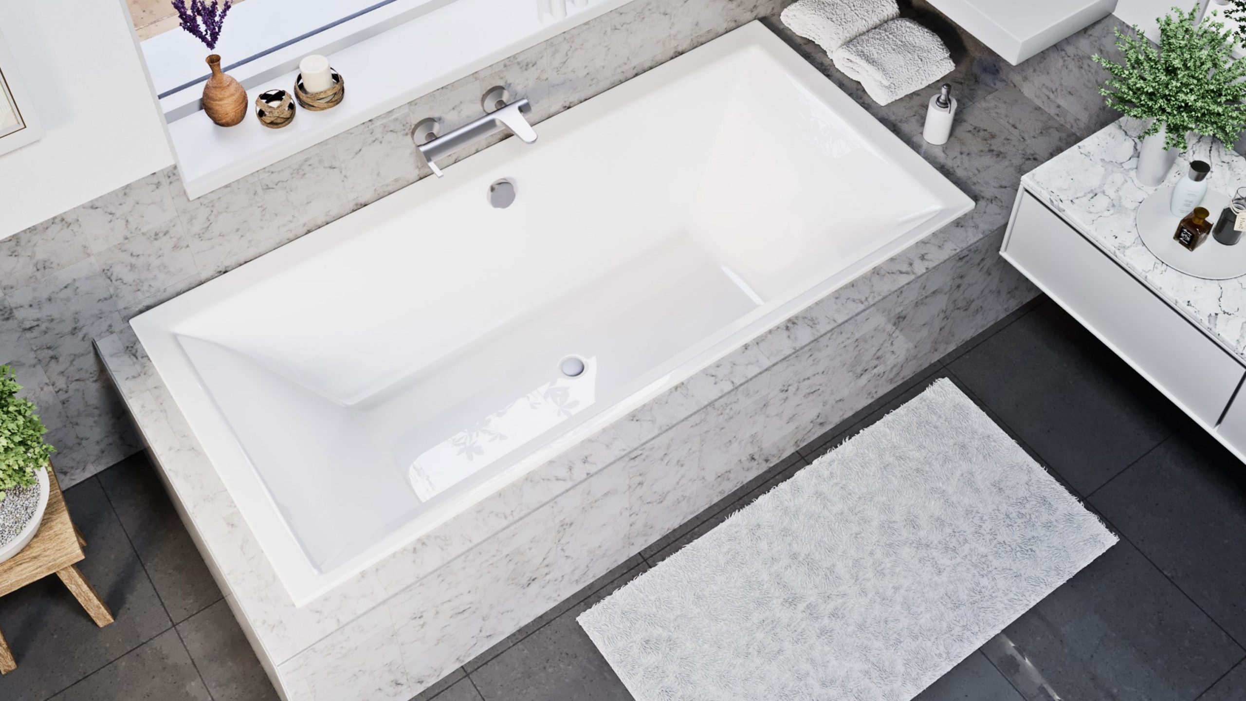 Dia slim peremes modern akril kád