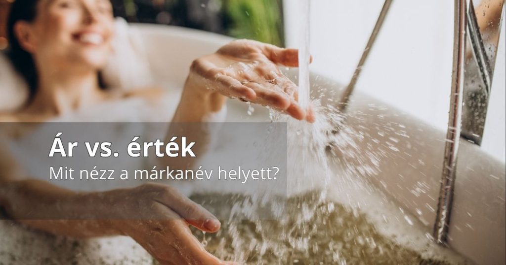 ár-érték a fürdőszobában