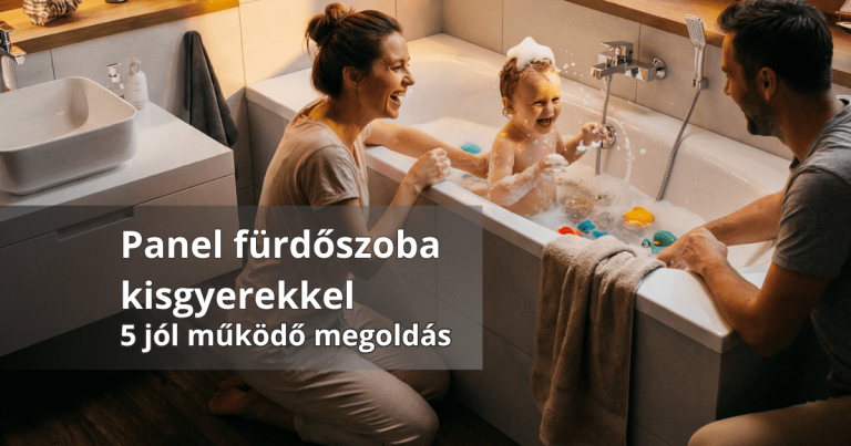 Kád vagy zuhany kisgyerekkel panelban? 5 termék, ami tényleg elfér